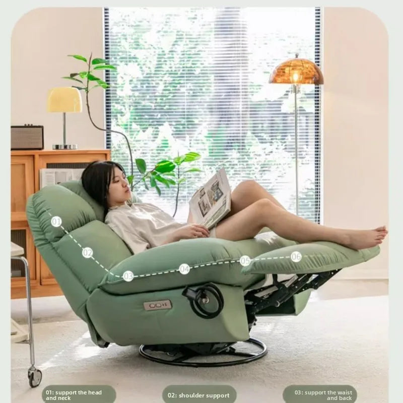 Smart Electric Lazy Sofa Recliner Single Leisure Chair with Sleep Function for Modern Living Room Lounge  Leather Sectional Sofa