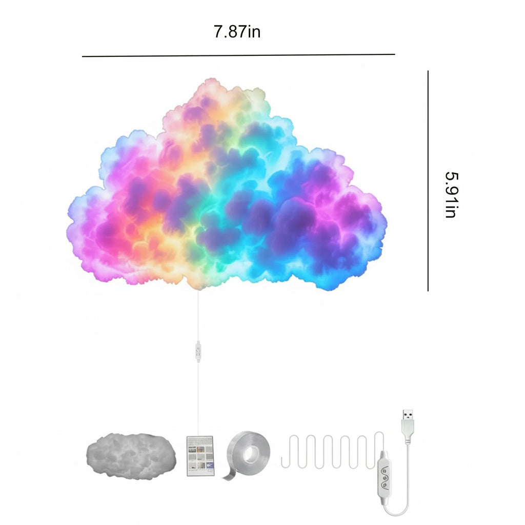 3D Big Cloud Lightning Light USB-Powered LED Cloud Light for Adults Kids Bedroom Home Decor