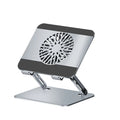 360-Degree Rotatable Carbon Steel Laptop Folding Stand Tablet Desktop Height Adjustable Fan Cooling
