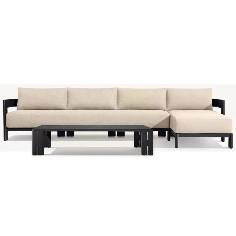 Nordic outdoor sofa combination, villa garden open-air terrace outdoor courtyard leisure solid wood furniture