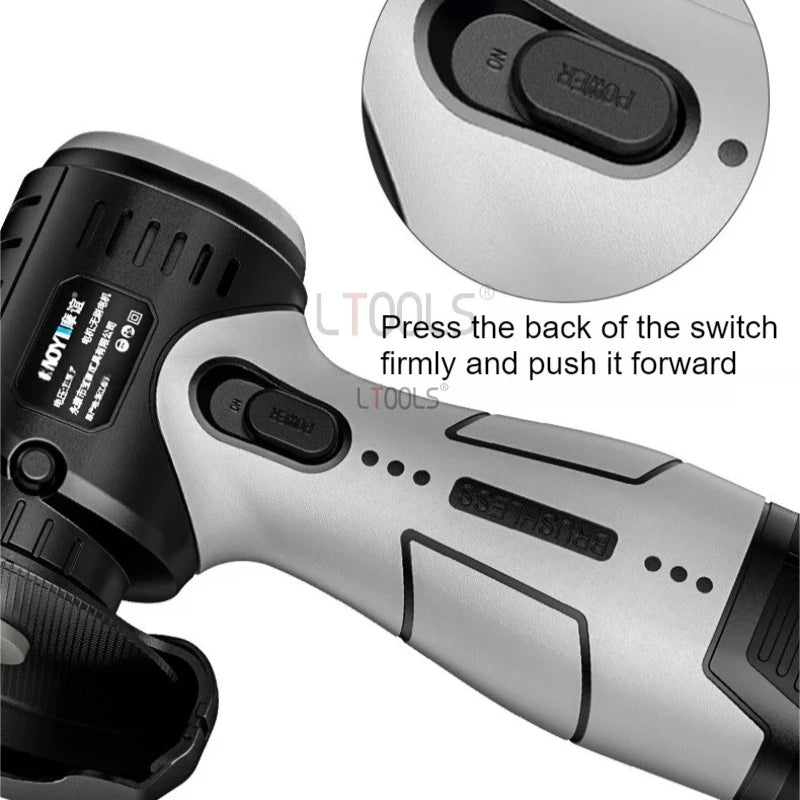 16.8V Mini Brushless Angle Grinder Digital Lithium Ion Portable Polishing Machine Cutting Polishing Handheld Electric Tools 1 Pc