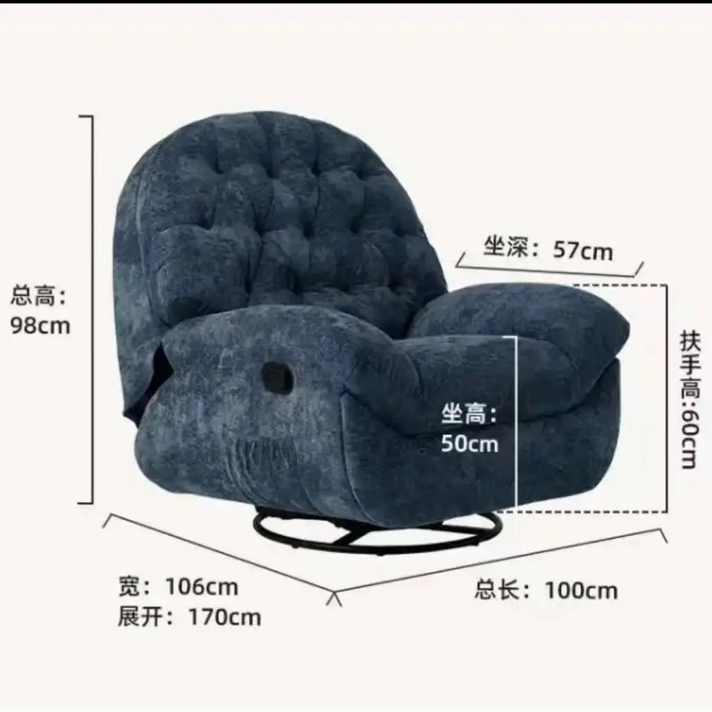 Lazy sofa sleepable and reclining living room bedroom sofa recliner multi-functional rotatable small  single sofa