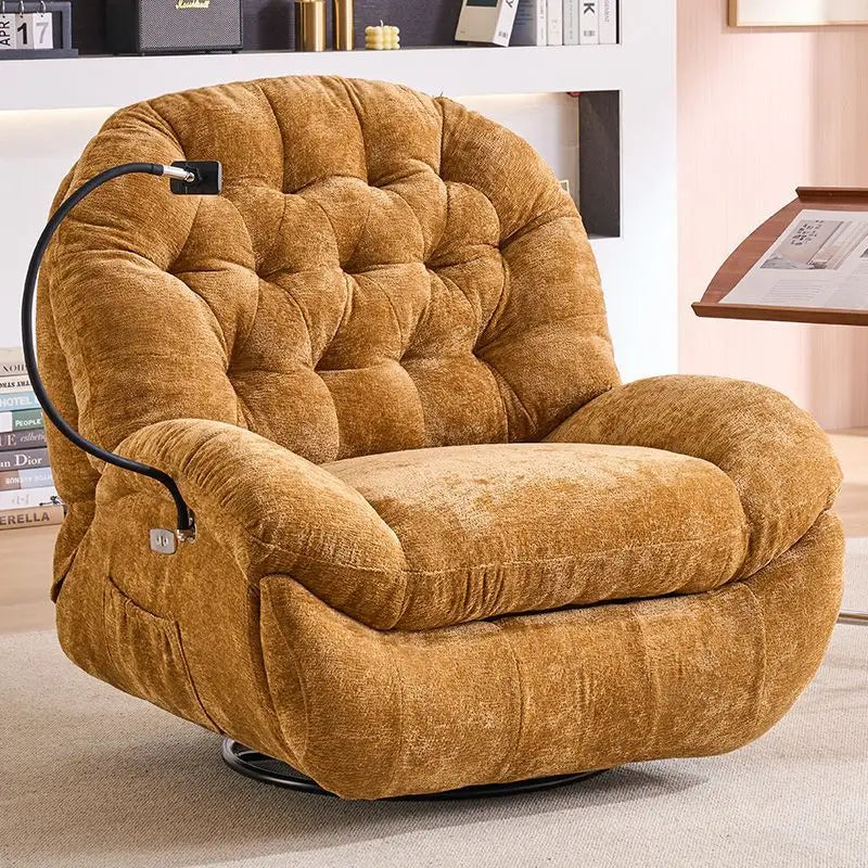 !@Modern Single Lazy Rocker Recliner Chair for Home Dining Bedroom Hotel Manual Adjustment Multifunction Living Room Furniture