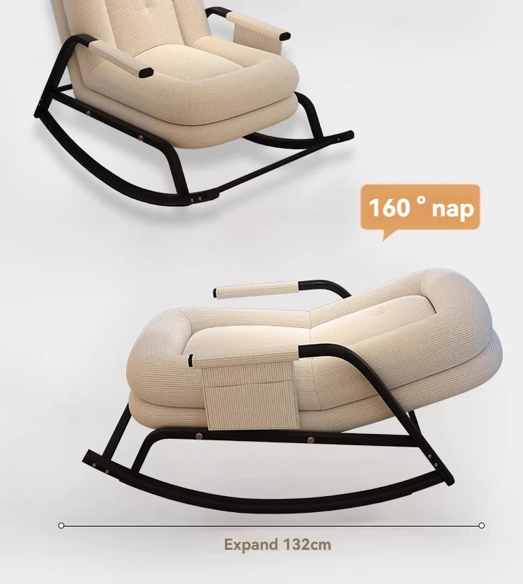 Swinging Chair Adults Can Sleep Creamy Style Dog House Rocking Chair Single Lazy Person, Home Small Sofa