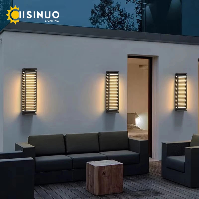 Outdoor Stainless Steel Wall Lights LED Cubical Black Lighting Fixture Waterproof Anti-Rust Sconces Luminaire for Garage Pathway