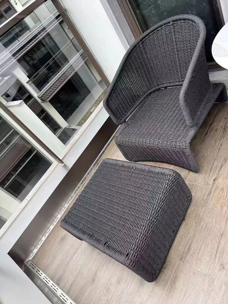 Nordic Rattan Garden Sofas for Model Light Luxury Household Outdoor Furniture for Garden House Backrest Soft Bag Leisure Sofa
