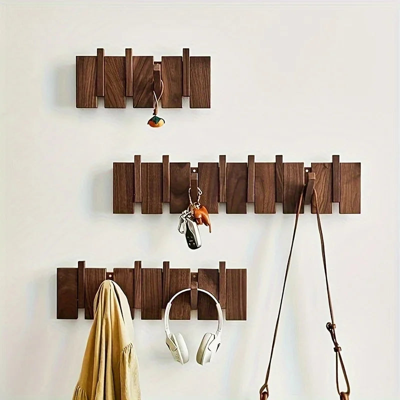 1pcs Wooden Coat Rack Wall Mounted Coat Rack Wall Mounted with Hooks for Hanging Coats/keys/hats/robes and Towels/plants/bags