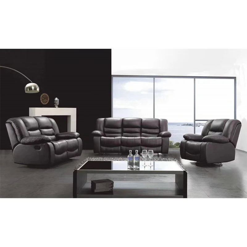 Italian modern electric function office sofa set leisure living room furniture intelligent luxury leather recliner sofa