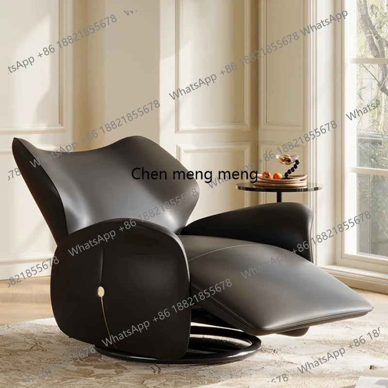 Modern Luxury Aesthetic Single Leather Sofa Lazy Recliner Couch Home Furniture Electric Italian Designer Sofa