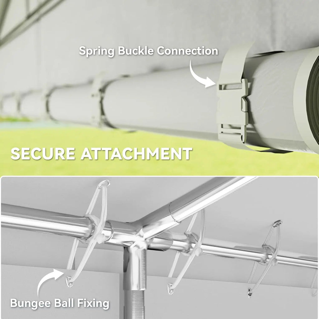 23 x 39 ft Heavy Duty Party Tent with Removable Sidewalls, White, Custom
