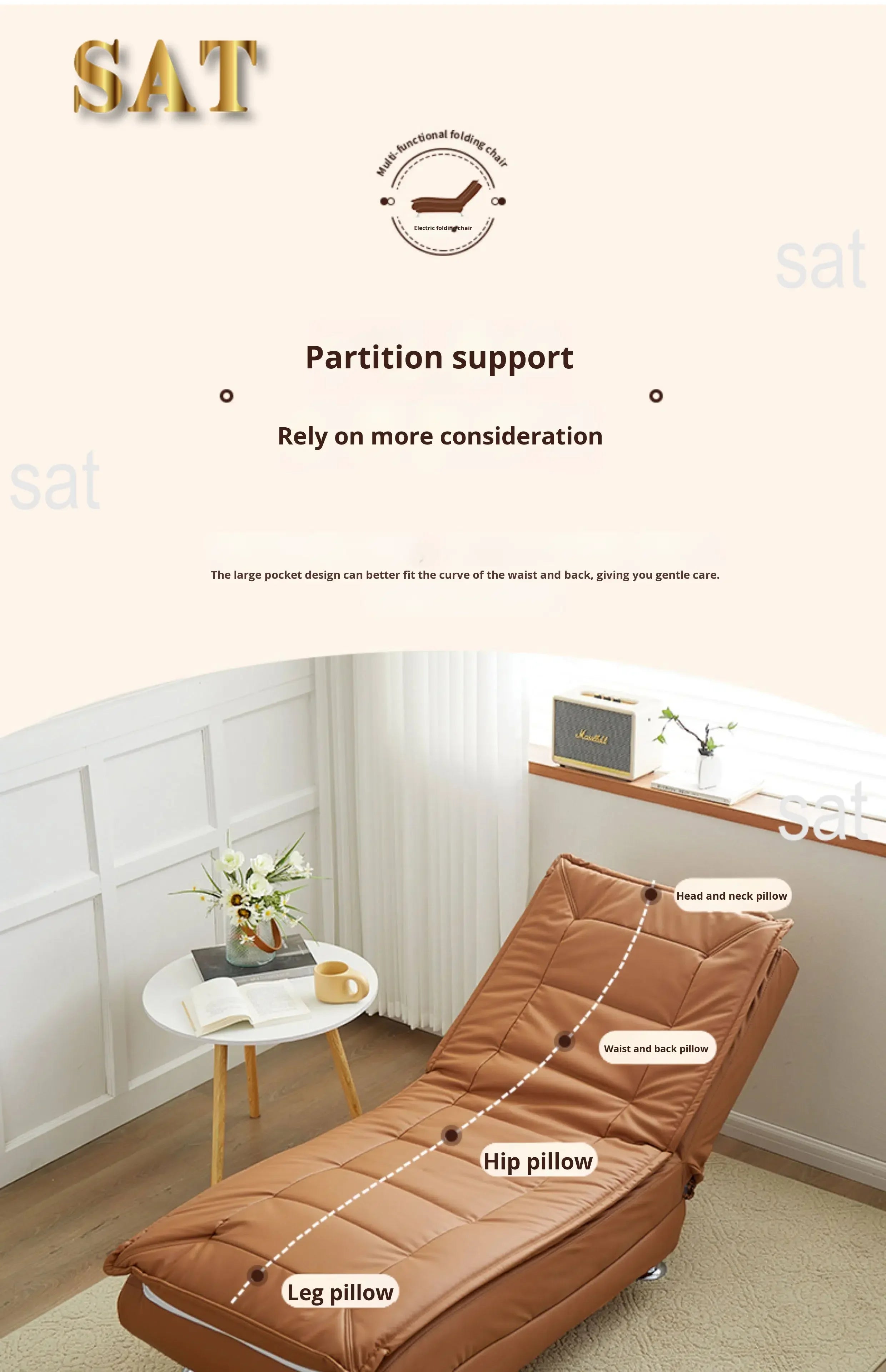 #@ Lazy Sofa Rocking Chair Household Adult Balcony Casual Living Room Single Rocker Vintage Style Recliner Lounge
