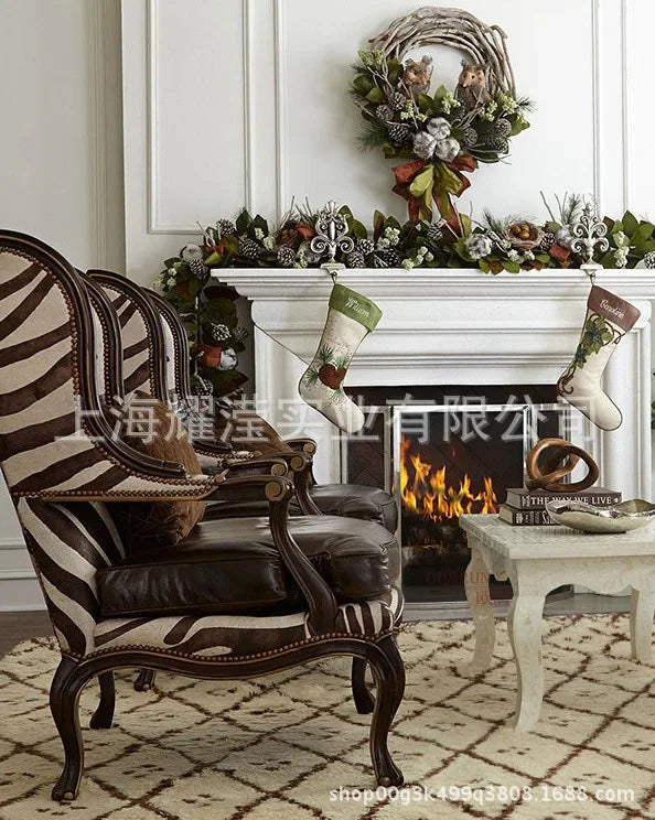 American solid wood tiger chair