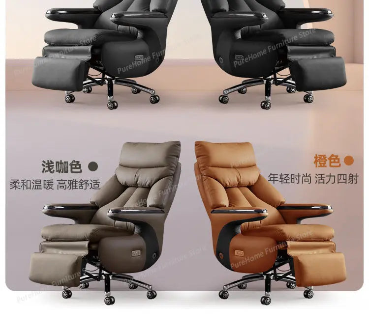 Smart Electric Executive Office Chair with Ventilation - Reclining Massage CEO Chair for Home Professional Use Furniture