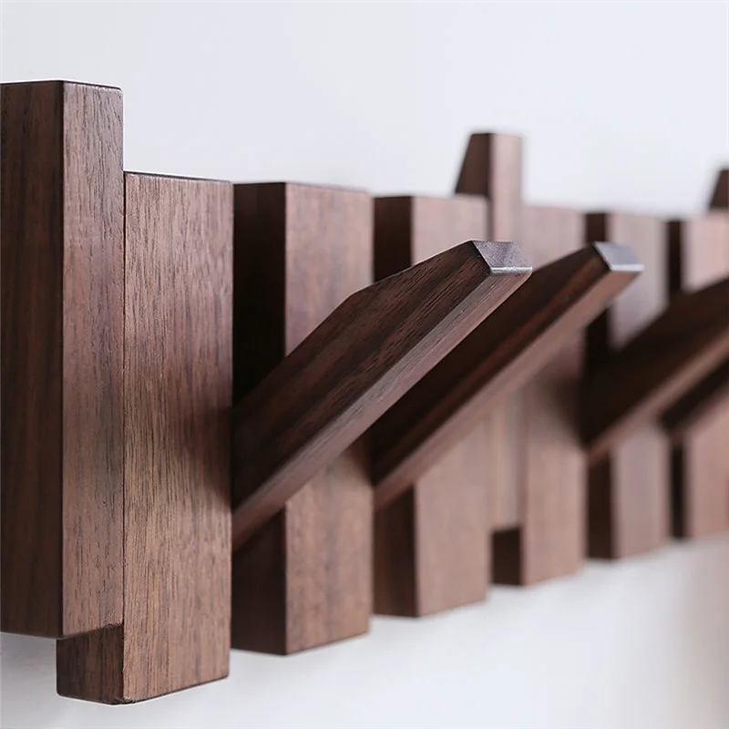 M-Modern-Wall-Mounted Coat Hanger Solid Wood Clothes Hook Door Hanger Coat Rack Home Decoration