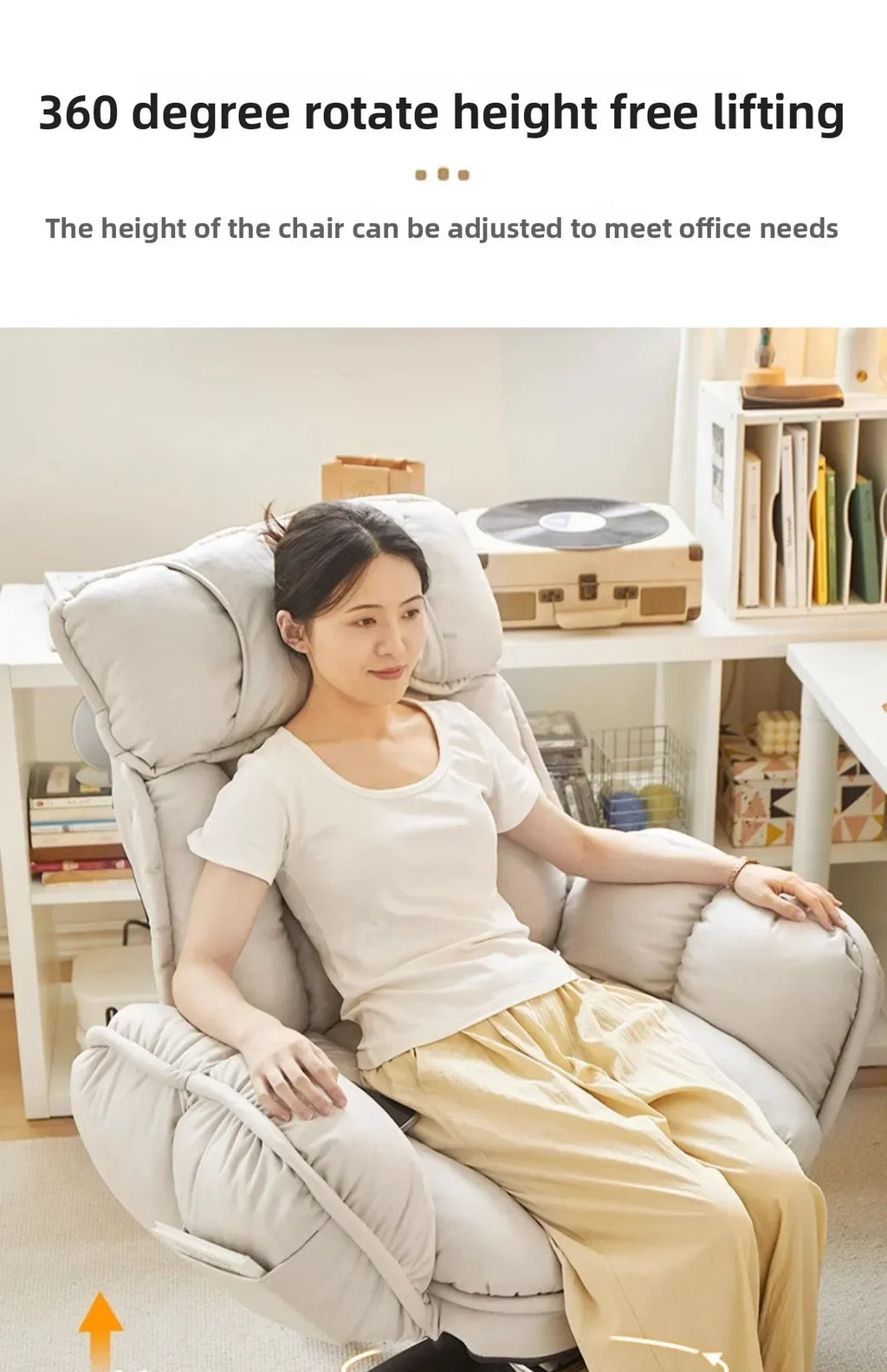 Computer Chair, Sedentary Office Chair, Reclining Boss Chair, Bedroom Desk Chairs, Lazy Person Swivel Chairs, Home Sofa Chairs