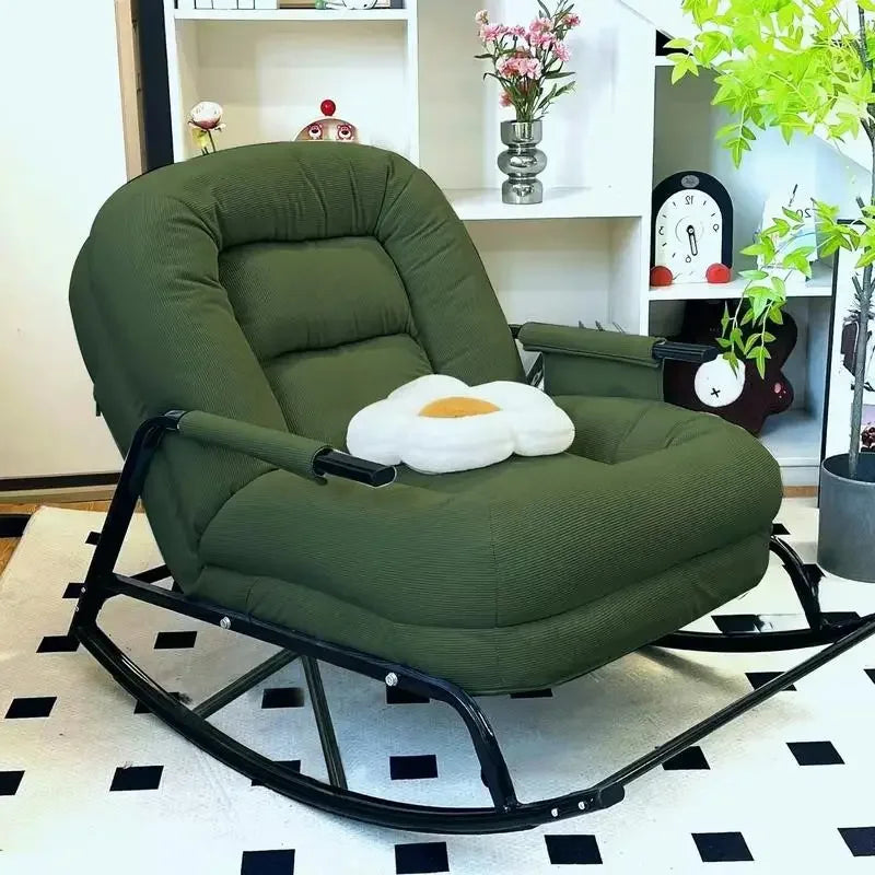 Modern Adult Single Lazy Sofa Reclining Chair Home Folding Leisure Chair Living Room Balcony Bedroom Hotel/Dining Metal