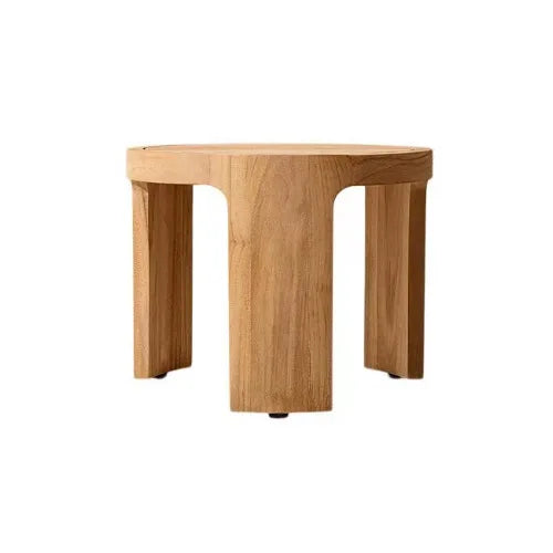 Nordic Outdoor Teak Sofa Set Solid Wood Waterproof Leisure Sofa and Coffee Table Combo for Villa Courtyard Homestay Patio
