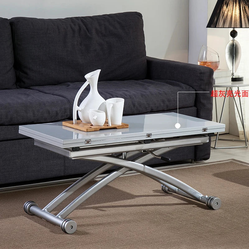 Gaomaiden free adjustment lifting coffee table small apartment household variable dining table dual-purpose square creative fold