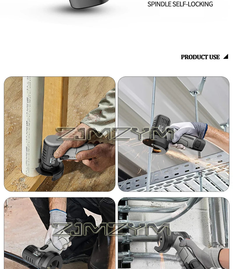 Mini Angle Grinder Portable Lithium Battery Handheld Portable Small  Polishing Grinding Cutting Machine Household Power Tool