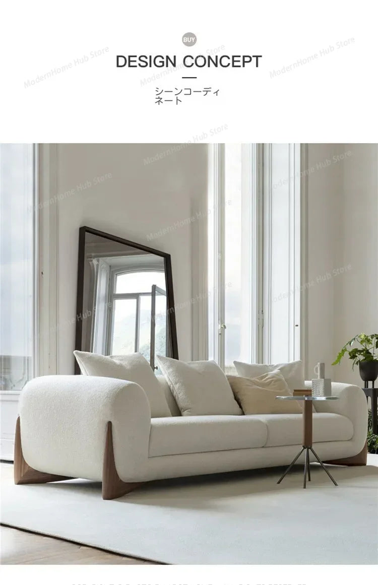 European Reception Living Room Sofa Relax Quilted Grande Armchair Living Room Sofa Wood Legs Divano Letto Lounge Chair Lazy Sofa