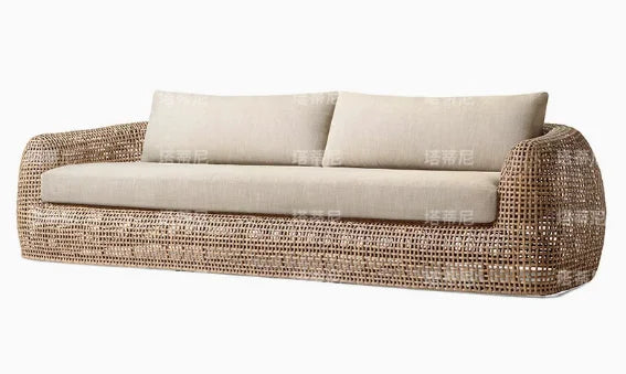 # Hot Garden Furniture Outdoor Sofa And Coffee Tables Set Outdoor Rattan Frame Garden Sofa Set
