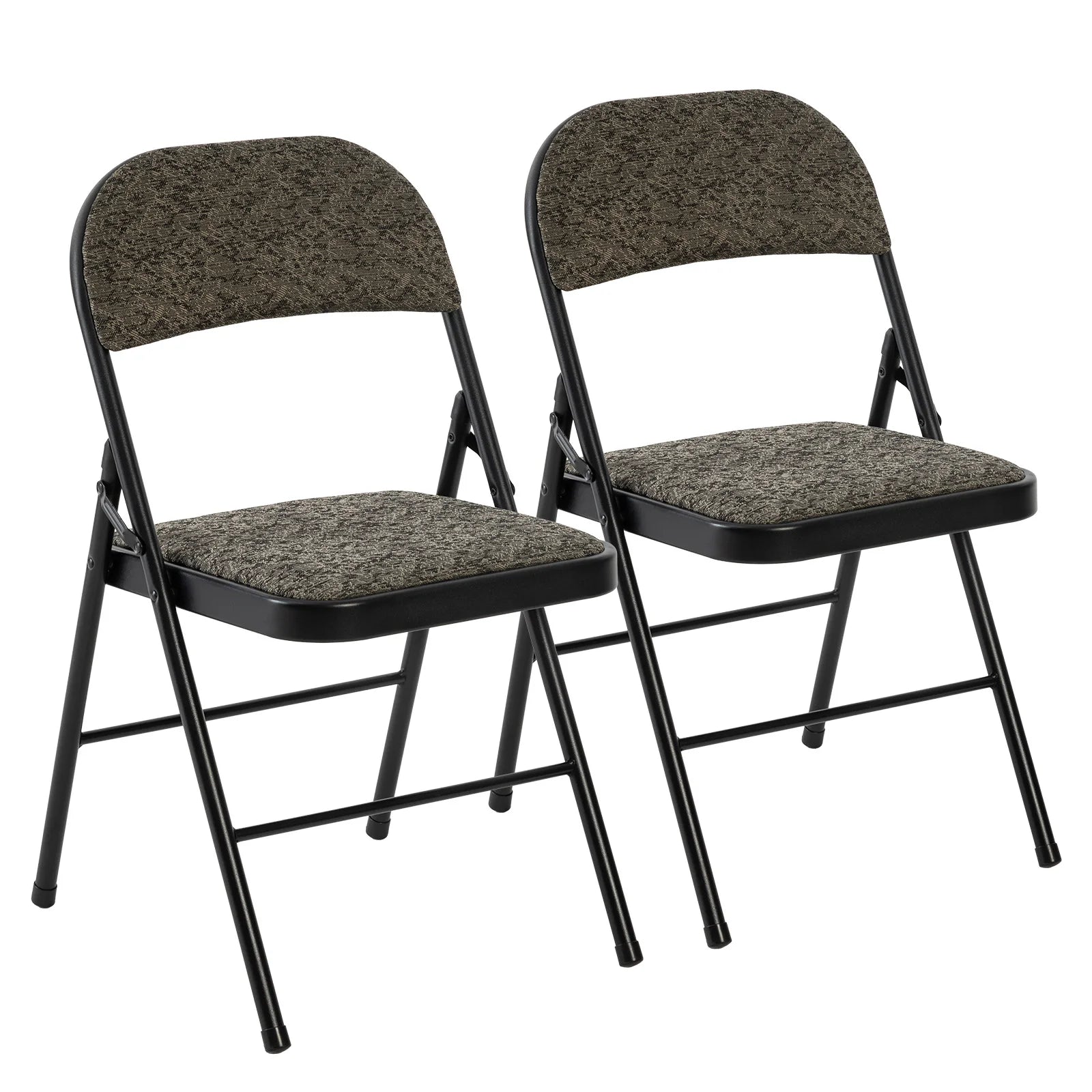 MCQ Foldable Fabric Padded Cushion Office Chair 2 Pack Ergonomic Metal Frame Soft Cushion Lumbar Support Heavy Capacity 330LB For Home Office﻿