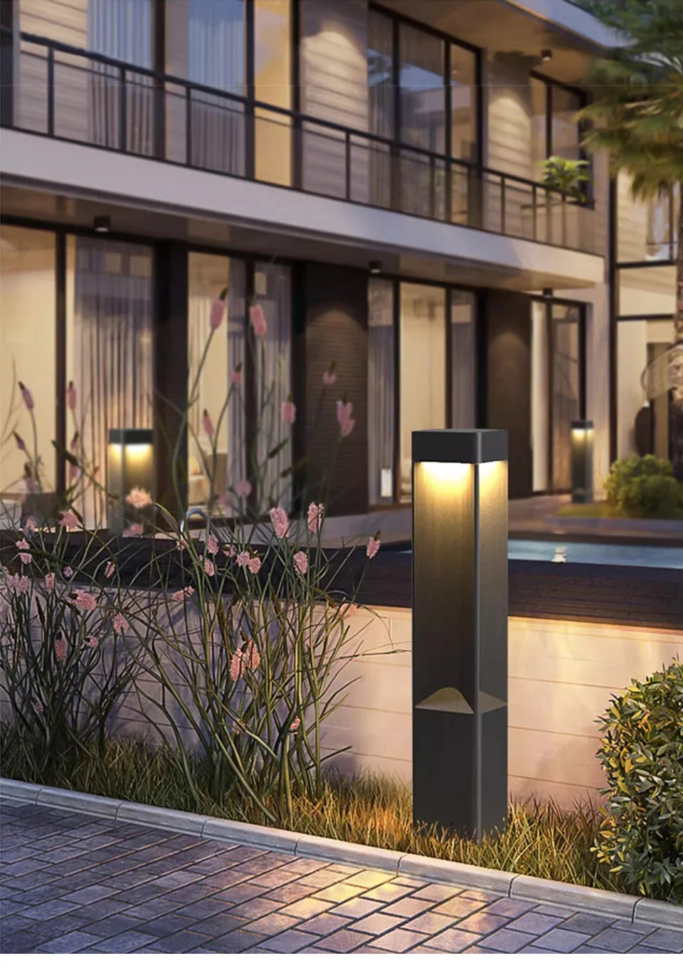LED Lawn Lights Modern Waterproof Outdoor Garden Lamp Stainless steel Landscape Lighting for Yard Pathway Patio Villa Park Decor