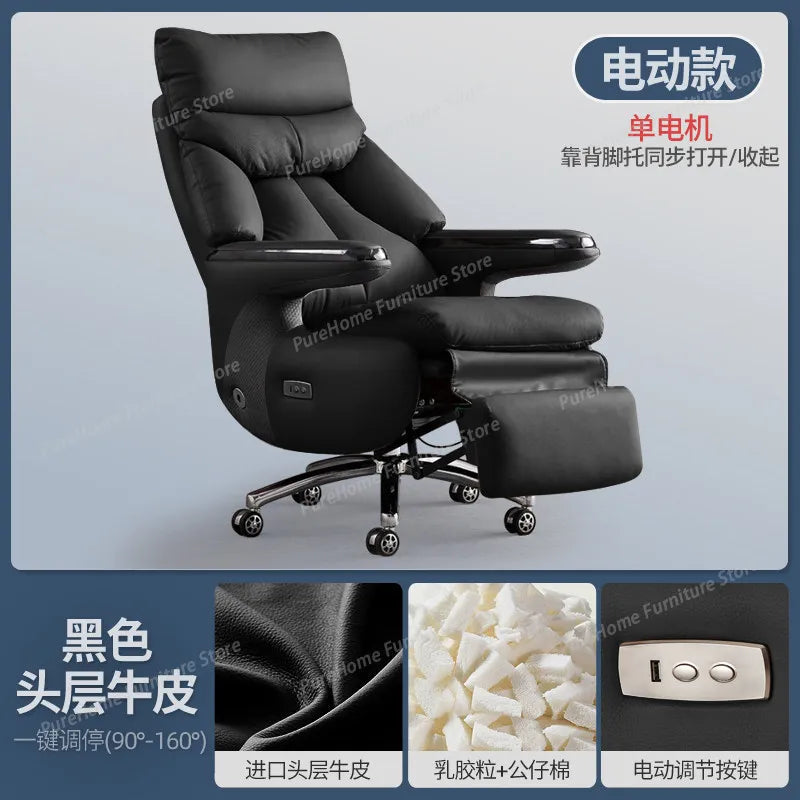 Smart Electric Executive Office Chair with Ventilation - Reclining Massage CEO Chair for Home Professional Use Furniture