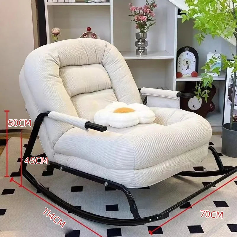 Lazy sofa single household living room rocking chair adult tatami lounge chair