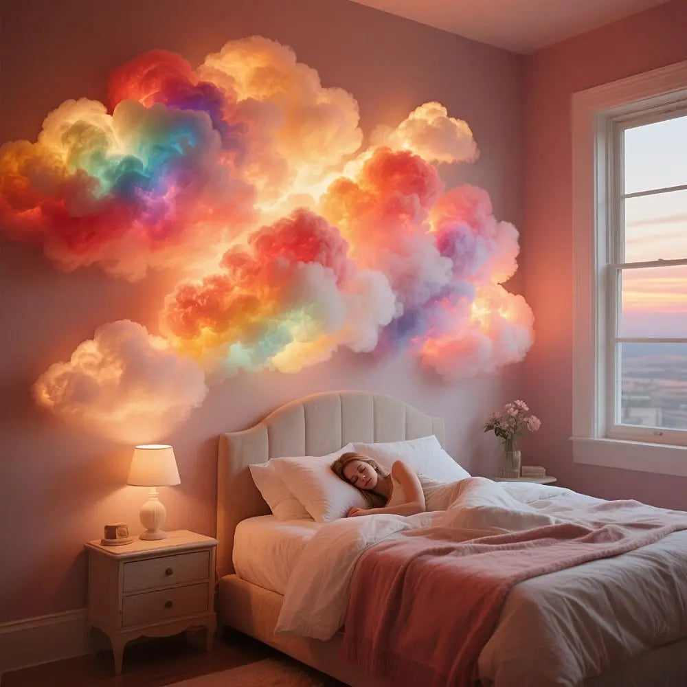 Adjustable Lighting Thundercloud LED Lights Remote Contro USB Powered Dynamic Lighting Lamp Cotton Cloud Multicolor Lights