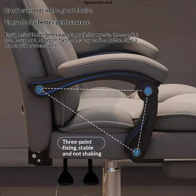 Ergonomic Office Chair Gaming Computer Desk Chair Adjustable Lumbar Swivel Headrest Breathable Mesh High Back Home Cadeira