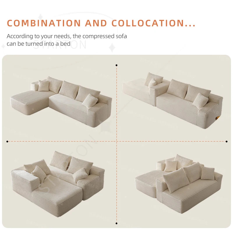 Modular Sectional Sofa Couches L-Shape Couch 3 Seat Modular Sofa Memory Foam Sectional Couches for Living Room,, Customized