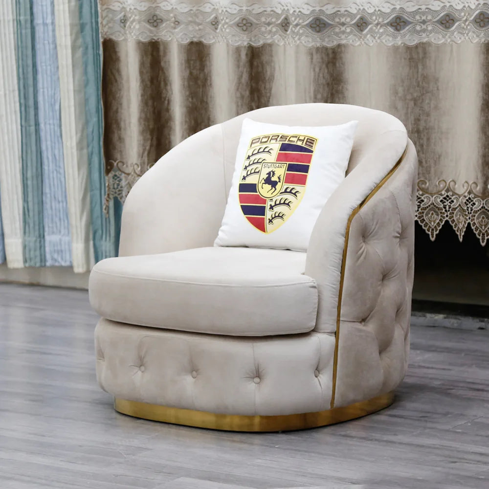Italian light luxury flannel sofa straight-breasted buckle 123 sofa designer fashion club villa velvet sofa