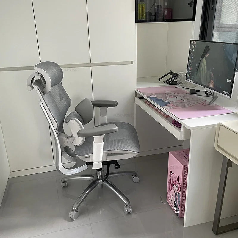 European Ergonomic Office Chairs Home Computer Chair Gaming Chair Nordic Office Furniture with Backrest Waist Protector Armchair