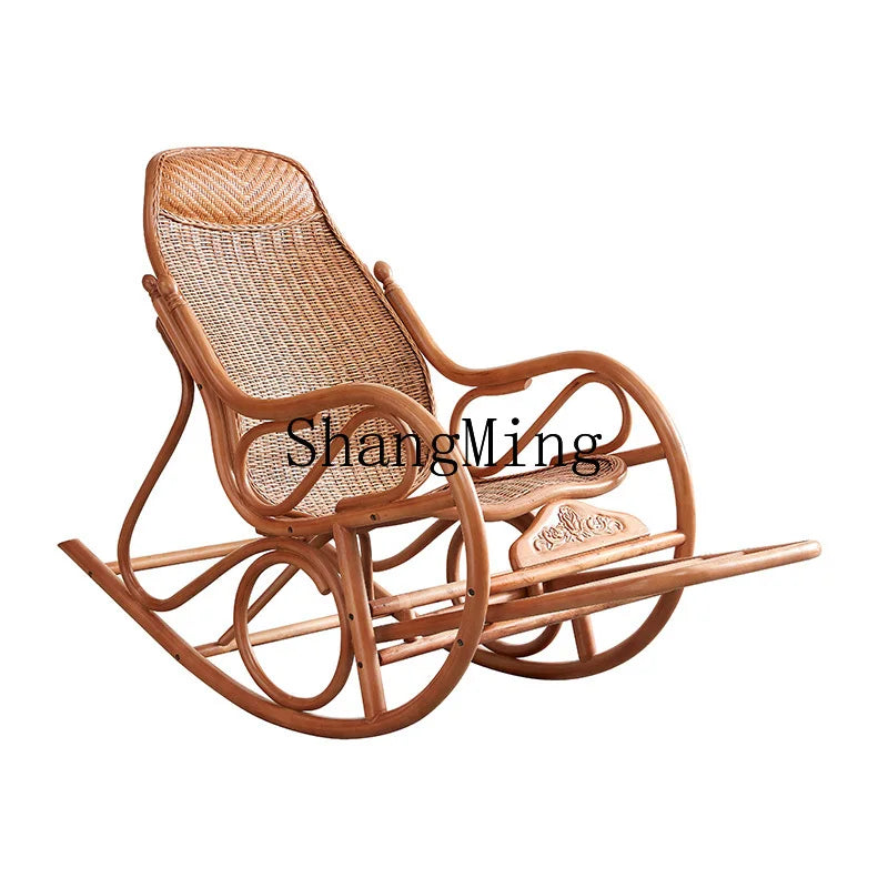 CL  household rocking chair elderly adult recliner balcony living room leisure environmental protection rattan rocking chair