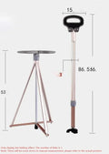 2024 New Multi Functional Mountaineering Cane Outdoor Folding Aluminum Alloy Cane Mobile Power Bank