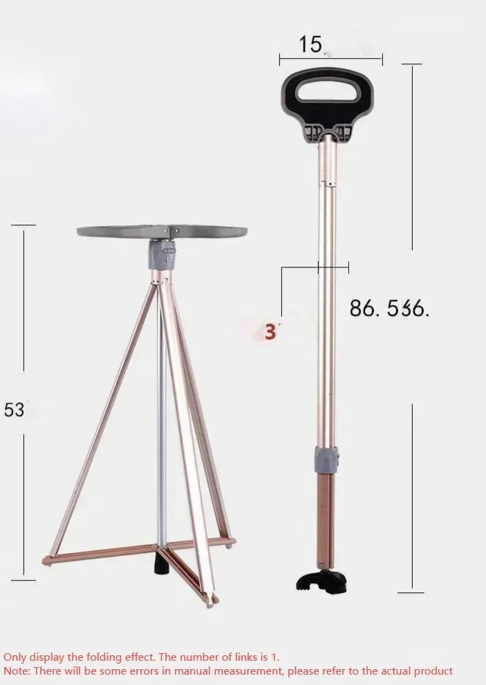 2024 New Multi Functional Mountaineering Cane Outdoor Folding Aluminum Alloy Cane Mobile Power Bank