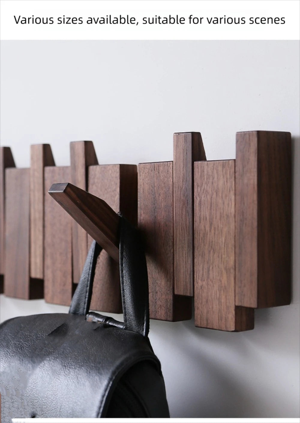 New Wall Mounted Wood Coat Racks with 8 Hooks Art Entry Door Porch Hanging Hook Piano Key Shaped Clothes Hook Keys