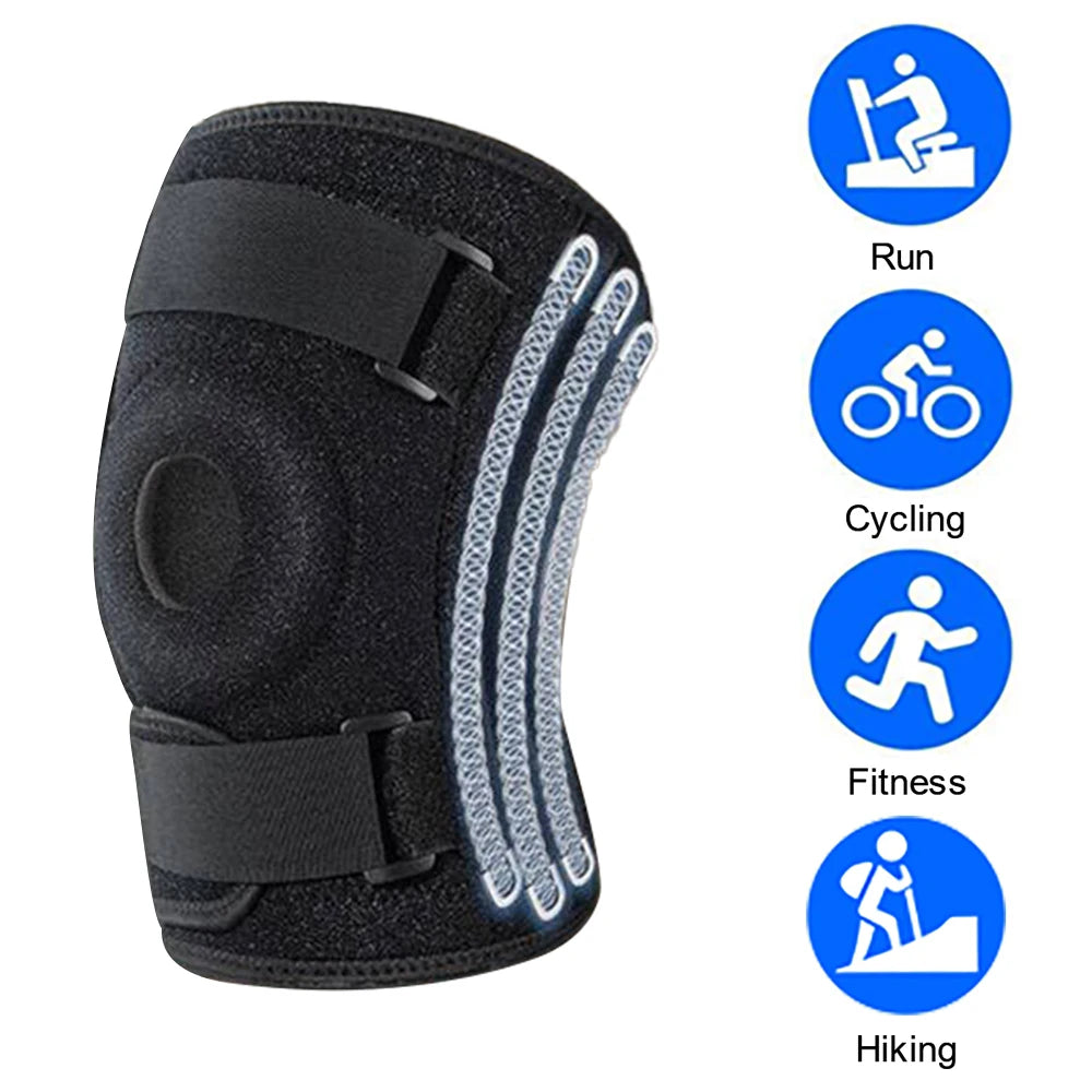 1PC Knee Brace for Men &Women - Adjustable Patella Compression Knee Support for Arthritis,Plus Size Knees Brace Side Stabilizers