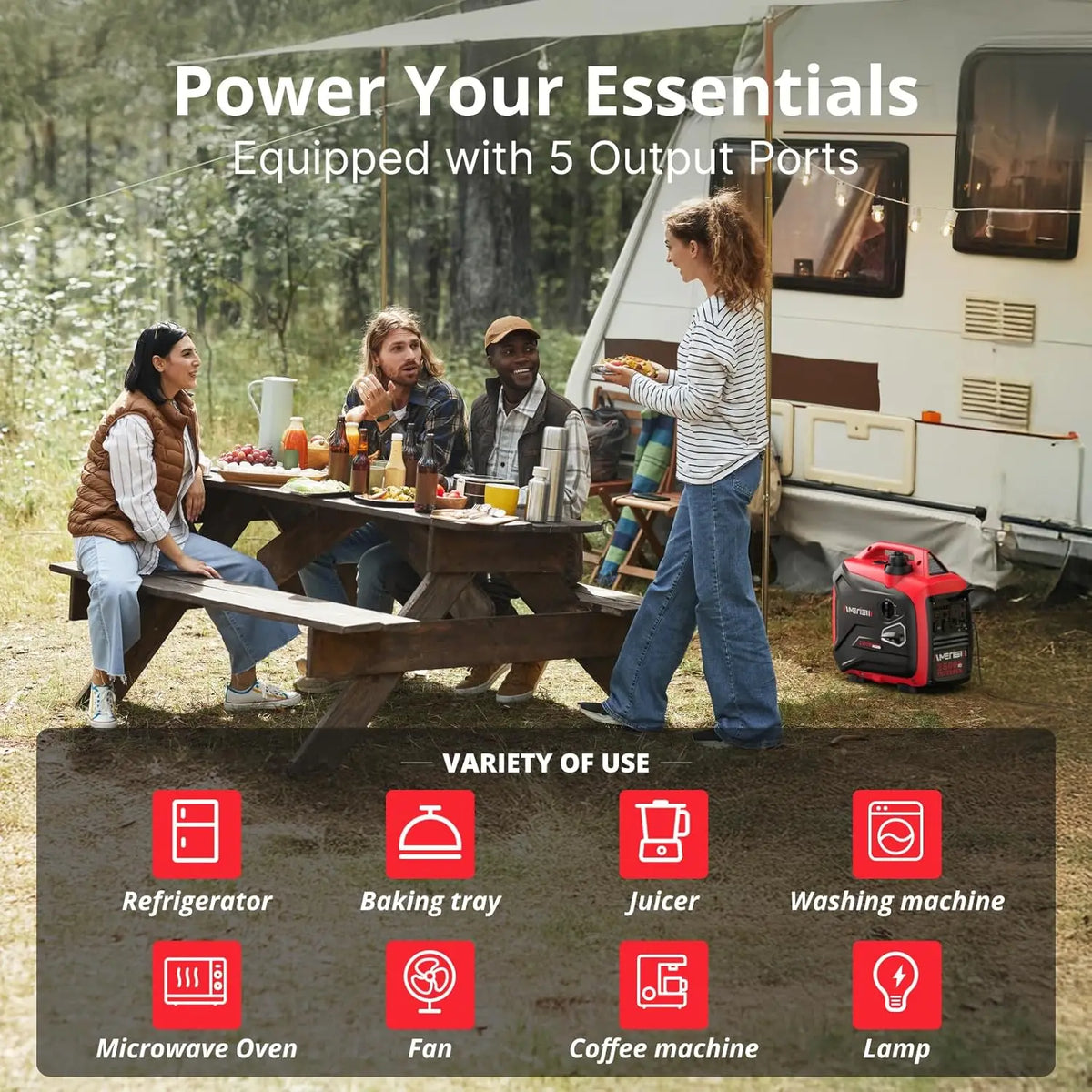 2500Watt Gas Powered Portable Inverter Generator For Home Use