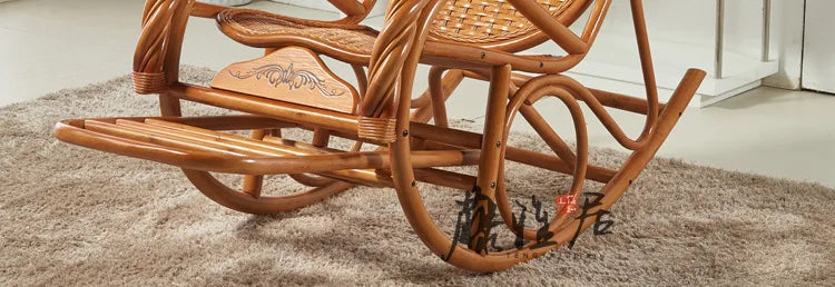 Rattan chair, rocking chair for the elderly, rocking chair for the lazy on the balcony, reclining chair, nap chair