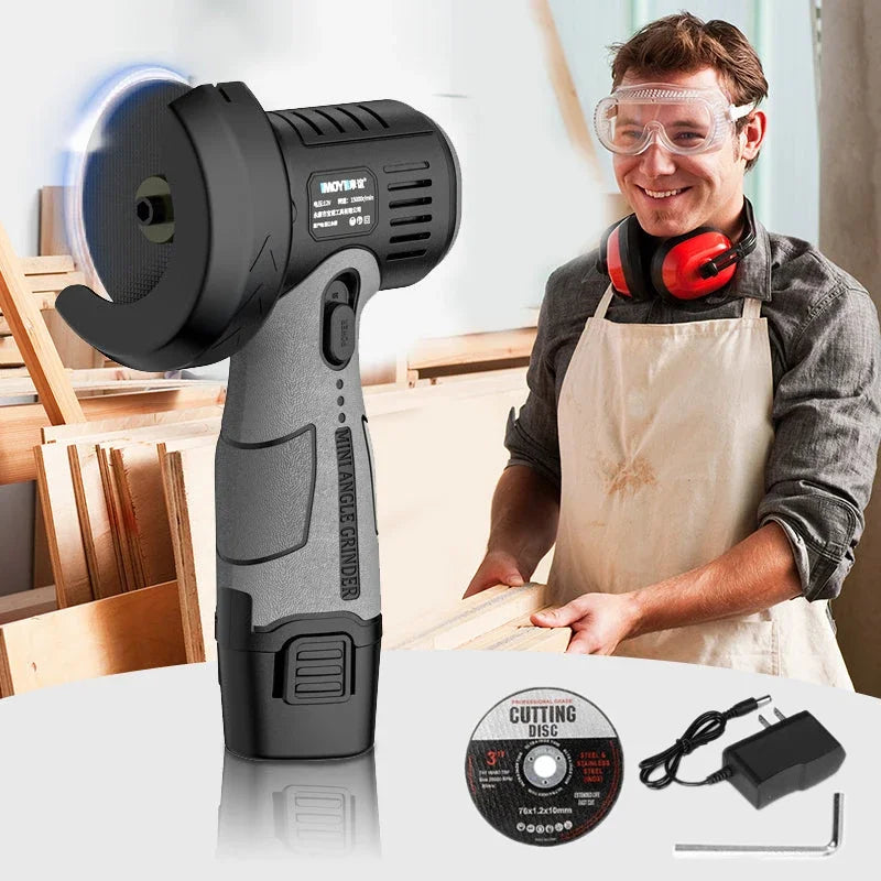 Polishing grinder brush motor 12V micro angle grinder with cutting disc 15000RPM cordless electric angle grinder 400W