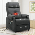 Power Recliner Chair for Adults, Recliner for Small Spaces with Rollers, Electric Chair with Massage and Heat, USB and Type-C C